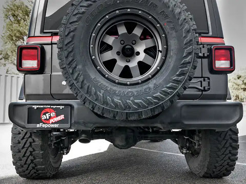 aFe 49-48075-B MACH Force-Xp Axle-Back Hi-Tuck Exhaust System w/Black Tip 18-19 Jeep Wrangler (JL) V6 3.6L