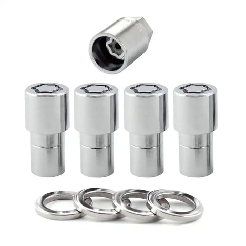 McGard Wheel Lock Nut Set - 4pk. (Long Shank Seat) 7/16-20 / 13/16 Hex 1.75in. Length Chrome
