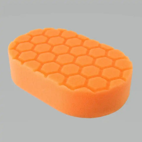 Chemical Guys Hex-Logic Medium Cutting Hand Applicator Pad - Orange - 3in x 6in x 1in - Case of 24