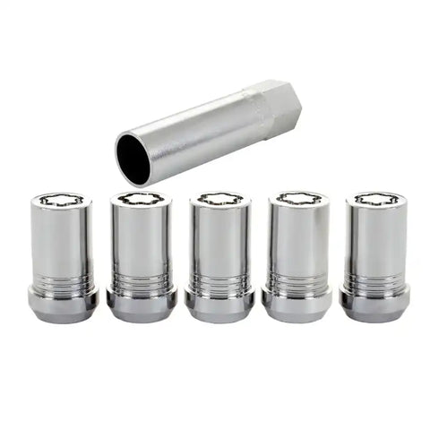 McGard Wheel Lock Nut Set - 5pk. (Cone Seat Tuner) M14X1.5 / 22mm Hex 1.648in OAL Chrome