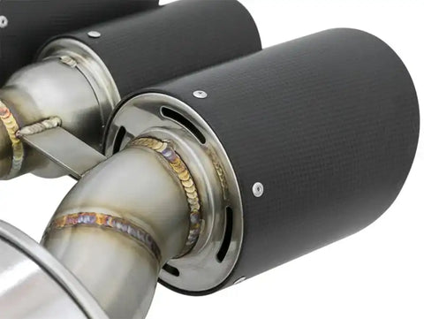 aFe 49-36616-C POWER Takeda 2-1/2in to 2-1/4in 304SS Catback Dual-Exit Exhaust 17+ Honda Civic Type R w/CF Tips