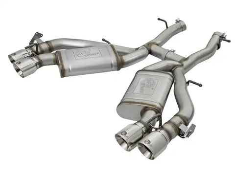 aFe 49-34068-P MACHForce XP 3in 304 SS Axle-Back Dual Exhaust (NPP) w/ Polished Tips 16-17 Camro V8-6.2L