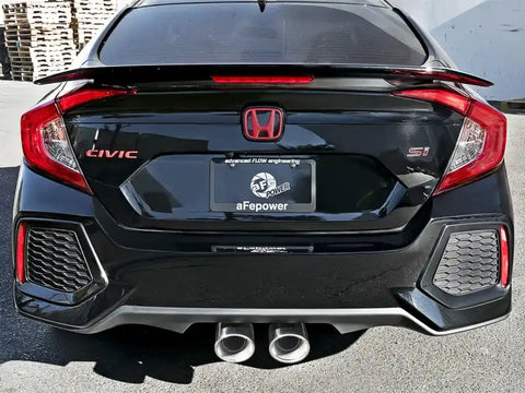 aFe 49-36621-P Takeda 3in 304 SS Cat-Back Exhaust System w/Polished Tips 2017+ Honda Civic Si (4dr) I4 1.5L (t)