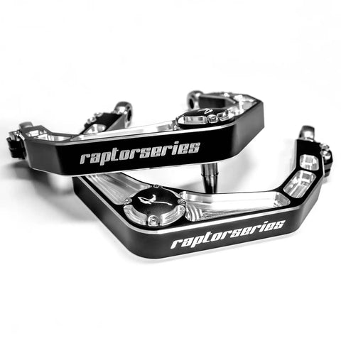 Raptor Series 140115-447200 RSO Suspension - Front Upper Control Arms Forged Billet Aluminum 1-4in Lift Black Anodized 04-23 Nissan Titan 05-23 Armada 04-13 Infiniti QX56 14-23 QX80