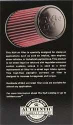 K&N RE-0870 Universal Clamp-On Air Filter