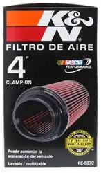 K&N RE-0870 Universal Clamp-On Air Filter