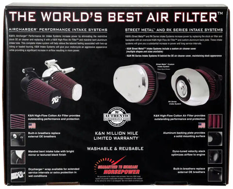 K&N RK-3946X Harley Davidson Street Metal Intake System Hammer