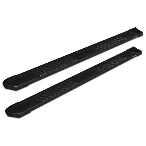 Raptor Series 1702-0602BT - 6 In OEM Style Slide Track Running Boards Black Textured Aluminum 19-24 Dodge Ram 1500 New Body Crew Cab