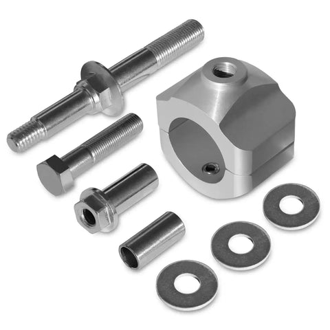 Raptor Series 170107-443901 RSO Suspension - Steering Stabilizer Relocation Bracket 1 5/8in Tie Rod Silver Anodized 07-18 Jeep Wrangler JK/JKU