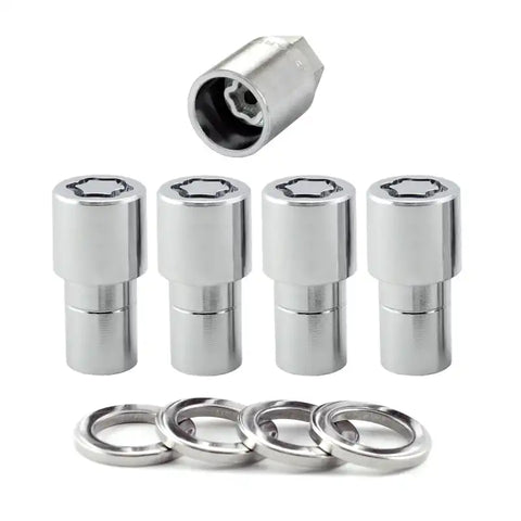 McGard Wheel Lock Nut Set - 4pk. (Long Shank Seat) 1/2-20 / 13/16 Hex 1.75in. Length Chrome