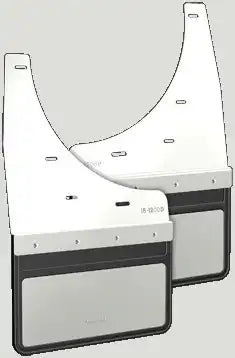 Cloud-Rider 18-1200F Original Universal Mudflaps (New Body Style 2007)-2014 Chev/GMC - 1500[17 + Wheel Size] without Flares Front