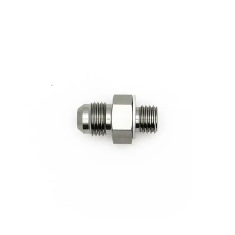 DeatschWerks 6AN Male Flare to M12 X 1.5 Male Metric Adapter (Incl Washer) - Anodized Matte Black