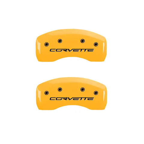 MGP 4 Caliper Covers Engraved Front & Rear MGP Black finish silver ch