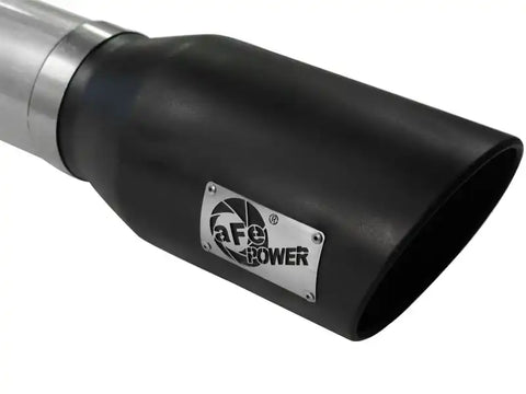 aFe 49-43054-B MACHForce XP 5in DPF-Back Stainless Steel Exh Sys, Black tip,Ford Diesel Trucks 08-10 V8-6.4L