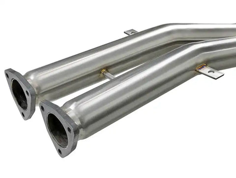 aFe 49-36344-B MACH ForceXP 2.5 IN 304 Stainless Steel Cat-Back Exhaust System w/ Black Tips 01-06 BMW M3 (E46)