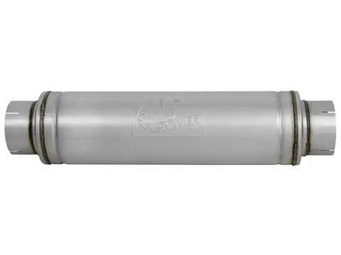 aFe 49M00023 ATLAS Aluminized Steel Muffler 5in Center/Center 24in L x 7in Diameter - Round Body