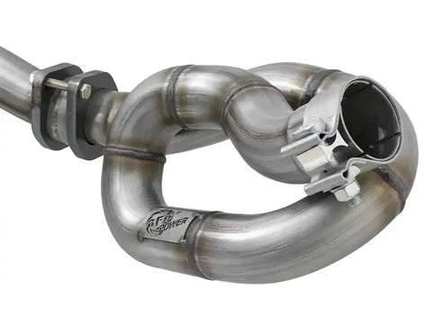 aFe 48-46207-PK POWER Twisted Steel Y-Pipe w/ Loop Relocation Pipe 12-18 Jeep Wrangler (JK) V6 3.6L
