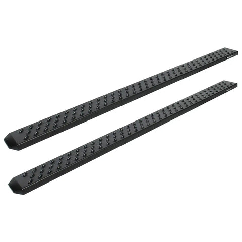 Raptor Series 2104-0133BT - 6.5 In Sawtooth Slide Track Running Boards Black Textured Aluminum 22-24 Toyota Tundra Double Cab