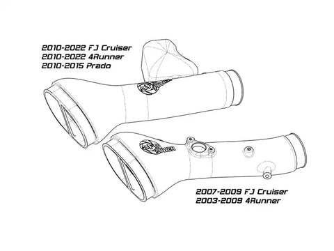 aFe 50-70095D Momentum GT Cold Air Intake System w/ Pro DRY S Filter Toyota FJ Cruiser 07-21 V6-4.0L