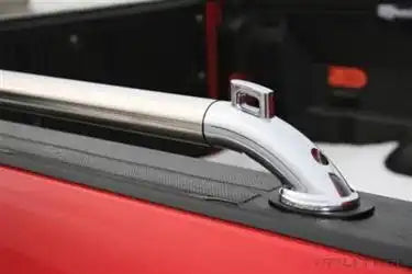 MyTruckPoint Putco 89858 Bed Side Rail Locker Direct-Fit Stake Pocket Mount Polished Stainless Steel With Pop-Up Tie Down