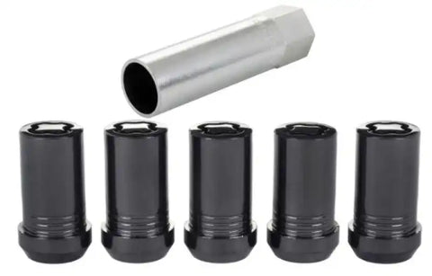 McGard Wheel Lock Nut Set - 5pk. (Cone Seat Tuner) M14X1.5 / 22mm Hex 1.648in OAL Black