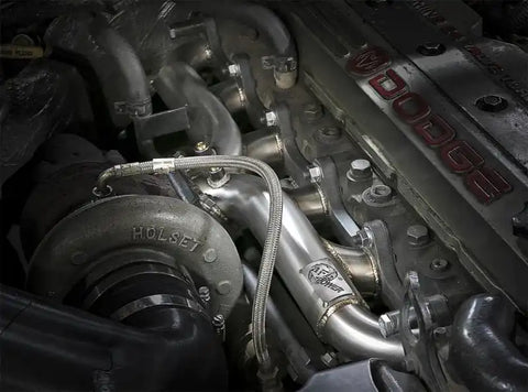aFe 48-32020 Twisted Steel Header Turbo Manifold (T3) 98.5-02 Dodge Diesel Trucks L6 5.9L (td)