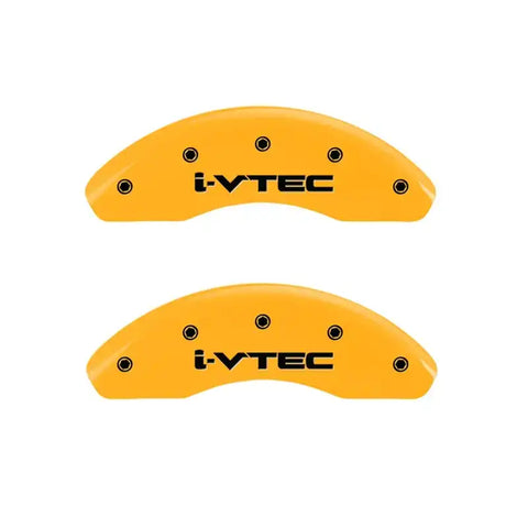MGP 2 Caliper Covers Engraved Front I-Vtec Yellow Finish Black Characters 2009 Honda Civic