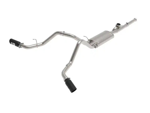 aFe 49-34131-B Gemini XV 3in 304 SS Cat-Back Exhaust 09-18 GM Trucks V6-4.3/V8-4.8/5.3L w/ Black Tips