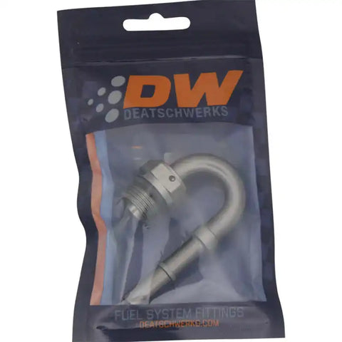 DeatschWerks 8AN ORB Male to 3/8IN Male EFI Quick Connect Adapter 180 Deg.