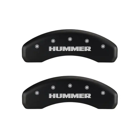 MGP 4 Caliper Covers Engraved Front & Rear Hummer Red finish silver ch