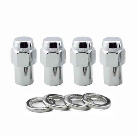 McGard Hex Lug Nut (Reg. Shank - .746in.) 1/2-20 / 13/16 1.65in. Length (4-Pack) Chrome