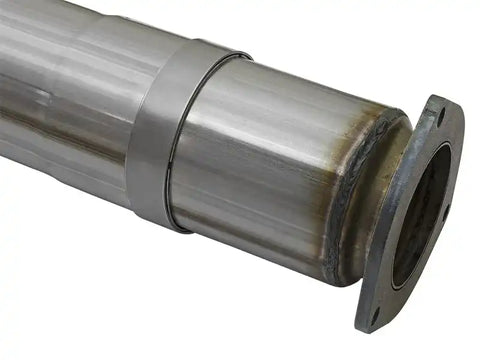 aFe 49-43090-P LARGE BORE HD 5in 409-SS DPF-Back Exhaust w/Polished Tip 2017 Ford Diesel Trucks V8 6.7L (td)