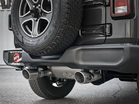 aFe 49-48066-P Rebel Series 2.5in 409 SS Cat-Back Exhaust w/ Polished Tips 2018+ Jeep Wrangler (JL) V6 3.6L