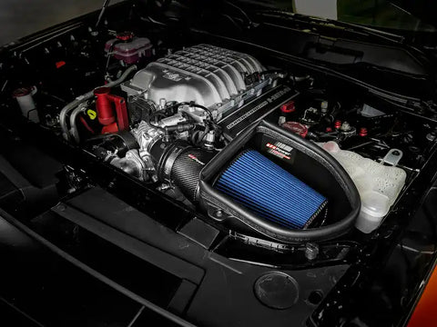 aFe 57-10001R Magnum Force Stage-2 Track Series Carbon Fiber AIS w/ Pro 5R Media - 18 Dodge Challenger V8-6.2L