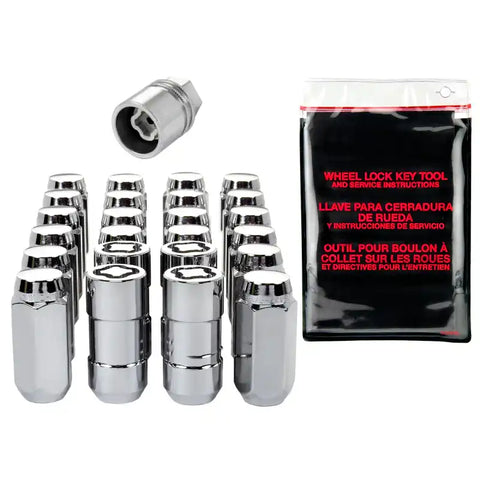 McGard 6 Lug Hex Install Kit w/Locks (Cone Seat Nut) M14X1.5 / 13/16 1.945in. L - Chrome