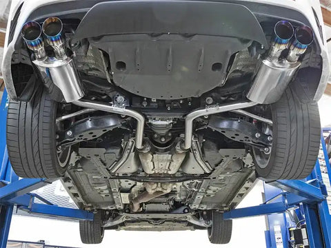 aFe 49-36037-L Takeda 16-17 Lexus RC 200T 2.0L (t) 2in. SS Axle-Back Exhaust System w/Polished Blue Tips