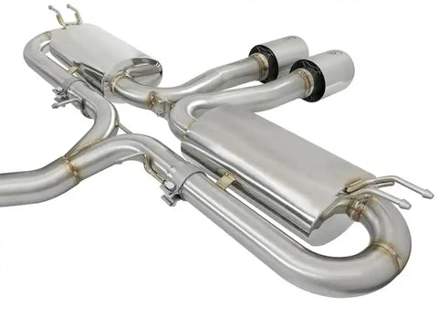 aFe 49-36621-P Takeda 3in 304 SS Cat-Back Exhaust System w/Polished Tips 2017+ Honda Civic Si (4dr) I4 1.5L (t)