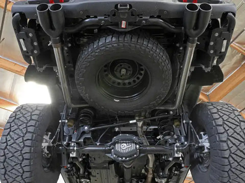 aFe 49-38095-B Vulcan Series 3in 304SS DPF-Back 21 Jeep Gladiator V6-3.0L (td) Dual Black Tip