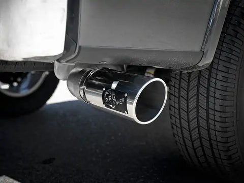 aFe 49-03106-P Atlas 4in Aluminized Steel DPF-Back Exh 18-19 Ford F-150 V6-3.0L (td) w/ Polished Tip