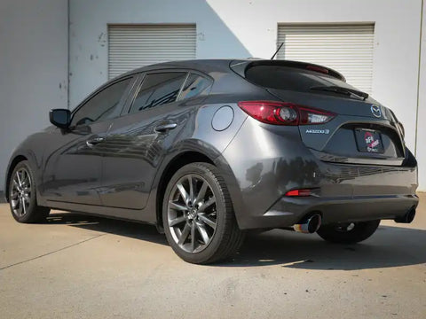 aFe 49-37015-L Takeda 2-1/2in 304 SS Cat-Back Exhaust w/ Blue Flame Tips 14-18 Mazda 3 L4 2.0L/2.5L