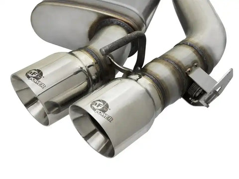 aFe 49-34068-P MACHForce XP 3in 304 SS Axle-Back Dual Exhaust (NPP) w/ Polished Tips 16-17 Camro V8-6.2L