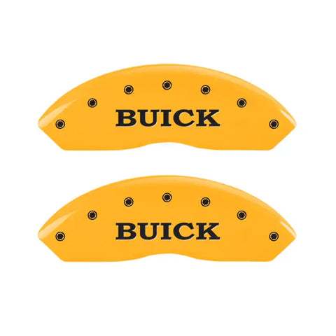 MGP 4 Caliper Covers Engraved Front Buick Rear Yellow Finish Black Char 2008 Buick Lucerne