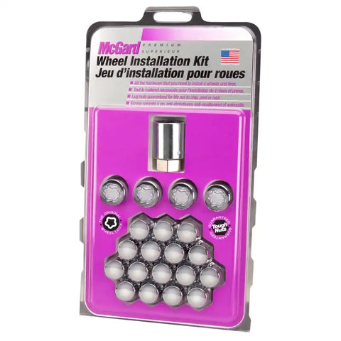 McGard 5 Lug Hex Install Kit (Clamshell) w/Locks (Cone Seat Nut) 1/2-20 / 13/16 - Chrome