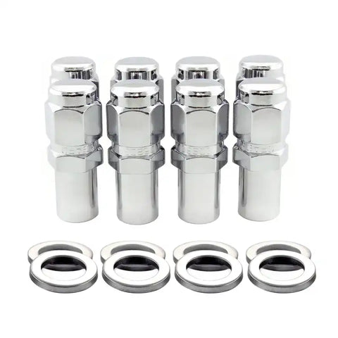 McGard Hex Lug Nut (Long Shank - 1in. / Duplex) 1/2-20 7/8 2.425in. Length (8-Pack) Chrome