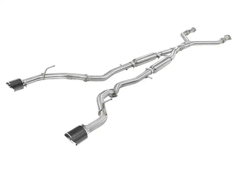 aFe 49-36132NM-C Takeda 2.5in 304 SS Cat-Back Exhaust System w/ Carbon Fiber Tips 16-18 Infiniti Q50 V6-3.0L (tt)