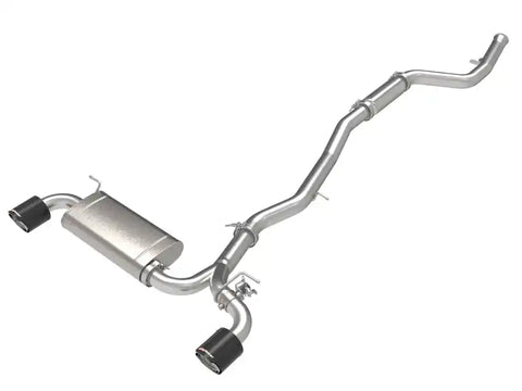 aFe 49-36050-C POWER Takeda 2021 Toyota Supra 2.0L (t) 2.5in-3in 304 SS CB Exhaust w/ Carbon Tips