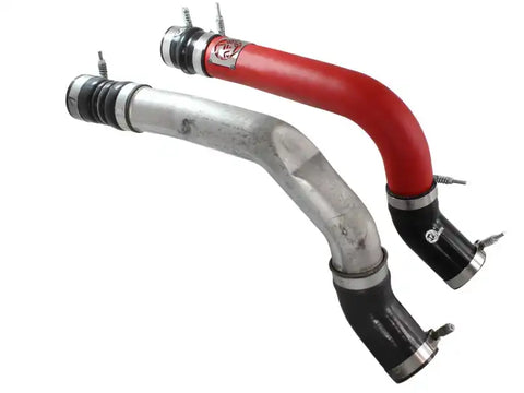 aFe 46-20138-R BladeRunner 3in Red Intercooler Tube Hot Side w/Couplings 13-14 Dodge RAM Diesel 6.7L (td)