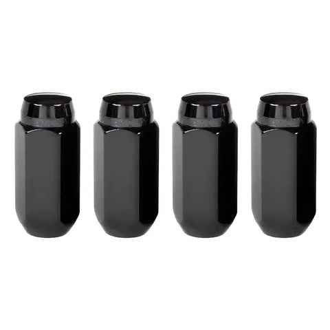 McGard Hex Lug Nut (Cone Seat) M14X1.5 / 22mm 1.945in. Length (4-Pack) - Black