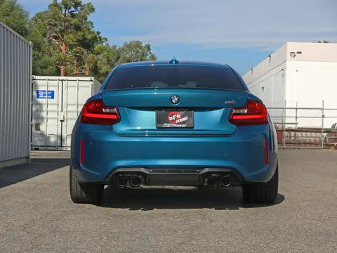 aFe 49-36330-1B 16-18 BMW M2 L6-3.0L MACH Force-Xp 3in to 2.5in 304 SS Cat-Back Exhaust System-Quad Black Tips