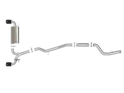 aFe 49-36050-B POWER Takeda 2021 Toyota Supra 2.0L (t) 2.5in-3in 304 SS CB Exhaust w/ Black Tips